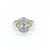 18ct yellow gold oval diamond traditional style cluster diamond engagement ring murray co jewellers belfast
