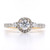 18ct yellow gold round brilliant diamond cluster engagement ring murray co jewellers belfast