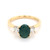 18ct yellow gold emerald and diamond 3 stone ring murray co jewellers belfast