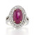 18ct white gold ruby and diamond cluster ring murray co jewellers belfast