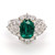 18ct white gold emerald and diamond cluster ring murray co jewellers belfast