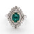 18ct white gold emerald and diamond fancy cluster ring murray co jewellers belfast