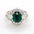 18ct white gold emerald and diamond cluster ring murray co jewellers belfast