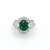 18ct white gold emerald and diamond cluster ring murray co jewellers belfast