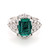 18ct white gold emerald and diamond cluster ring murray co jewellers belfast