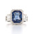 18ct white gold sapphire and diamond cluster ring murray co jewellers belfast