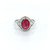 18ct white gold ruby and diamond cluster ring murray co jewellers belfast