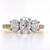 18ct yellow gold graduated oval diamond 3 stone engagement ring murray co jewellery belfast