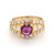 18ct Yellow Gold 1.07ct Ruby & 1.05ct Diamond Cluster Ring murray co jewellers belfast