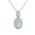 18ct white gold oval illusion set diamond pendant murray co jewellery belfast