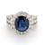 Platinum 4.02ct Sapphire & 1.51ct Diamond Cluster Ring murray co jewellers belfast