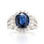 Platinum 4.02ct Sapphire & 1.51ct Diamond Cluster Ring murray co jewellers belfast