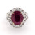 18ct White Gold 4.71ct Ruby & 1.36ct Diamond Cluster Ring murray co jewellers belfast
