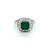 18ct White Gold 1.80ct Emerald & 0.42ct Diamond Cluster Ring murray co jewellers belfast