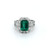 18ct White Gold 2.52ct Emerald & 1.50ct Diamond Cluster Ring murray co jewellers belfast