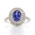 18ct White Gold Double Halo Tanzanite & Diamond Ring diamond ring engagement ring belfast wedding ring eternity ring diamond jewellery