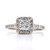 18ct White Gold 1.22ct Princess Cut Diamond Cluster Engagement Ring murray co jewellers belfast