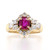 18ct Yellow Gold 0.85ct Ruby & 0.77ct Diamond Cluster Ring murray co jewellers belfast