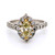 Platinum 1.02ct Yellow Diamond & 0.91ct Diamond Cluster Ring murray co jewellers belfast