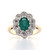 14ct Yellow Gold 1.30ct Emerald & 1.00ct Diamond Cluster Ring murray co jewellers belfast