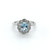 9ct White Gold 1.05ct Aquamarine & 0.80ct Diamond Cluster Ring murray co jewellers belfast