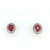 9ct Yellow Gold 1.03ct Ruby & 0.40ct Diamond Cluster Earrings murray co jewellers belfast