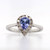 9ct White Gold 0.69ct Pear Tanzanite & 0.24ct Diamond Cluster Ring murray co jewellers belfast engagement rings wedding rings gemstone rings jewellery