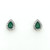 9ct Yellow Gold 0.63ct Pear Emerald & 0.45ct Diamond Earrings murray co jewellers belfast