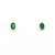 9ct Yellow Gold 0.43ct Oval Emerald Solitaire Earrings murray co jewellers belfast