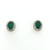 9ct Yellow Gold 0.75ct Emerald & 0.40ct Diamond Cluster Earrings murray co jewellers belfast