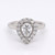 Platinum 1.05ct Pear Diamond Cluster Engagement Ring murray co jewellers belfast