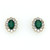 18ct Yellow Gold 2.64ct Emerald & 1.54ct Diamond Cluster Earrings murray co jewellers belfast