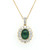 18ct Yellow Gold 1.01ct Emerald & 0.61ct Diamond Pendant murray co jewellers belfast