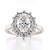 Platinum 2.45ct Lab Grown Oval Diamond Cluster Engagement Ring murray co jewellers belfast
