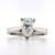 Platinum 1.30ct Lab Grown Pear Diamond Solitaire Ring murray co jewellers belfast