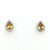9ct Yellow Gold 0.40ct Pear Citrine & 0.10ct Diamond Cluster Earrings murray co jewellers belfast