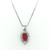 18ct White Gold 1.00ct Marquise Ruby & 0.41ct Diamond Pendant murray co jewellers belfast