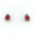 9ct Yellow Gold 0.82ct Pear Ruby & 0.45ct Diamond Earrings murray co jewellers belfast