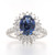 18ct White Gold 2.55ct Sapphire & 1.30ct Diamond Cluster Ring murray co jewellers belfast
