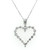 9ct White Gold 0.50ct Round Brilliant Diamond Heart Pendant murray co jewellers belfast