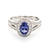 18ct White Gold 0.81ct Tanzanite & 0.43ct Diamond Cluster Ring murray co jewellers belfast