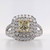 18ct White Gold 1.00ct Yellow Diamond & 0.83ct Diamond Cluster Ring murray co jewellers belfast