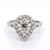 18ct White Gold 1.00ct Diamond Pear Shaped Cluster Ring murray co jewellers belfast