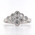 Platinum 0.79ct Diamond Rub Over Set Milgrain Edged Cluster Ring murray co jewellers belfast