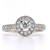 Platinum 0.60ct Round Brilliant Diamond Halo Cluster Ring murray co jewellers belfast
