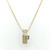 18ct Yellow Gold 0.22ct Diamond Rub Over Princess Pendant murray co jewellers belfast