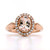 9ct Rose Gold 1.07ct Morganite & 0.17ct Diamond Cluster Ring murray co jewellers belfast engagement rings wedding rings gemstone rings jewellery