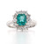 Platinum 1.01ct Octagon Emerald & 0.75ct Diamond Cluster Ring murray co jewellers belfast