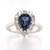 18ct White Gold 2.04ct Sapphire & 0.77ct Diamond Cluster Ring murray co jewellers belfast