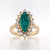 18ct Yellow Gold 1.90ct Marquise Emerald & 0.76ct Diamond Cluster Ring murray co jewellers belfast